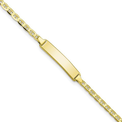 10k Flat Anchor Link ID Bracelet-WBC-10BID104-6
