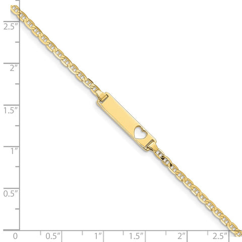 10k Flat Anchor Link ID Bracelet-WBC-10BID24-5.5