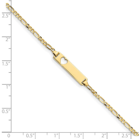 10k Figaro Link ID Bracelet-WBC-10BID25-6