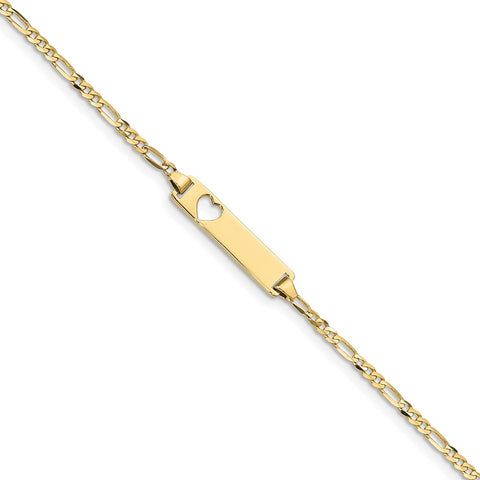 10k Figaro Link ID Bracelet-WBC-10BID25-5.5