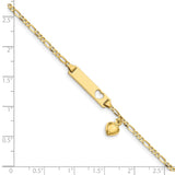 10k Figaro Link ID Bracelet-WBC-10BID54-6