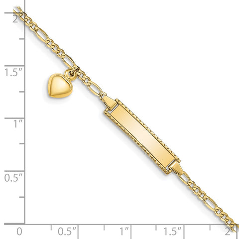 10k Figaro Link ID Bracelet-WBC-10BID55-6