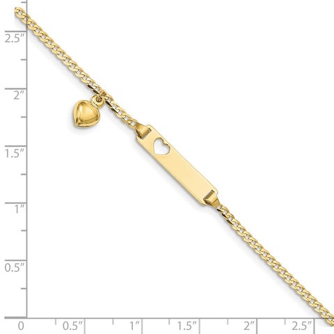 10k Flat Curb Link ID Bracelet-WBC-10BID96-6