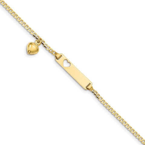 10k Flat Curb Link ID Bracelet-WBC-10BID96-6