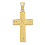 10K Cross W/GOD LOVES ME On Reverse Pendant-WBC-10C1102