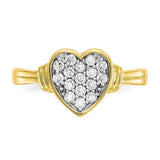 10K w/Rhodium CZ Heart Ring-WBC-10C1195