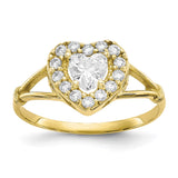 10k CZ Heart Ring-WBC-10C1209