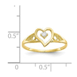 10k Heart CZ Ring-WBC-10C1213