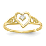 10k Heart CZ Ring-WBC-10C1213