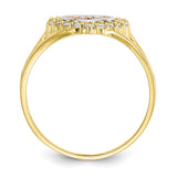 10k Two-tone Sweet 15 CZ Heart Ring-WBC-10C1220