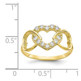 10k CZ Heart Ring-WBC-10C1231