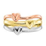 10k Two-tone w/White Rhodium Polished Heart Ring-WBC-10C1240