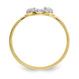 10k CZ Horse Shoe Ring-WBC-10C1249