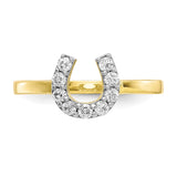 10k CZ Horse Shoe Ring-WBC-10C1249