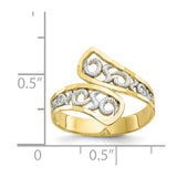 10k & Rhodium Filigree Ring-WBC-10C1262