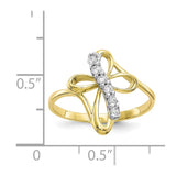 10k CZ Cross Ring-WBC-10C1282