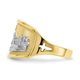 10k & Rhodium Ladies Last Supper Ring-WBC-10C1292