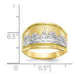 10k & Rhodium Ladies Last Supper Ring-WBC-10C1292