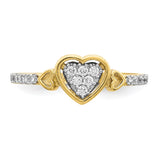 10K CZ Fancy Heart Ring-WBC-10C1380