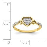 10K CZ Fancy Heart Ring-WBC-10C1380