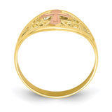 10K Two-Tone Cross Ring-WBC-10C1426