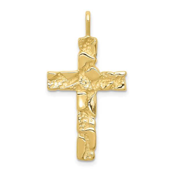 10k Nugget Cross Pendant-WBC-10C1480