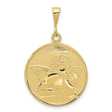 10k Polished & Satin Angel Pendant-WBC-10C1897