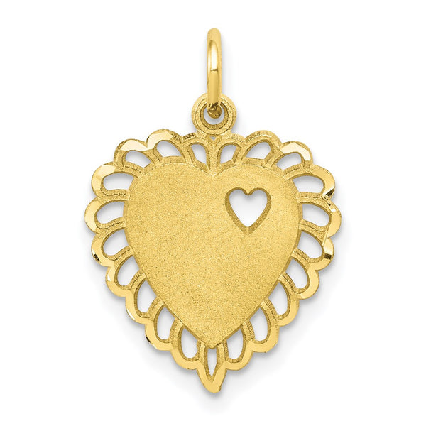 10k Heart Charm-WBC-10C215