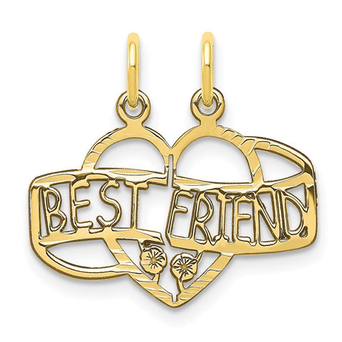 10K BEST FRIEND 2 Piece Break-A-Part Charm-WBC-10C222