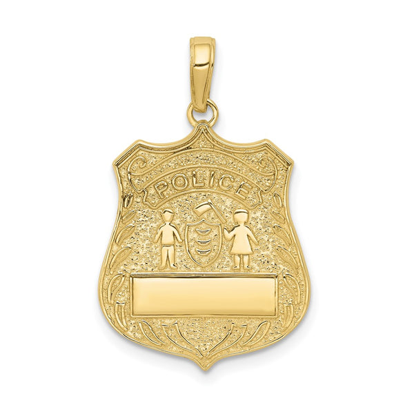 10k Large Police Badge Pendant-WBC-10C2253