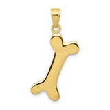 10k 3-D Dog Bone Pendant-WBC-10C2361