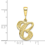 10k Filigree Initial C Pendant-WBC-10C242/C