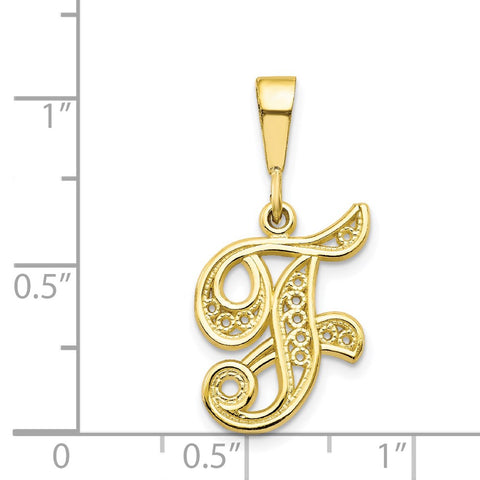 10k Initial F Pendant-WBC-10C242/F