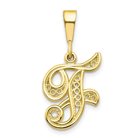 10k Initial F Pendant-WBC-10C242/F