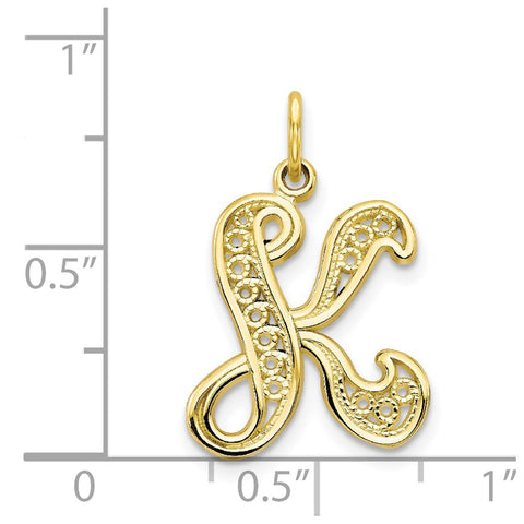 10k Initial K Pendant-WBC-10C242/K