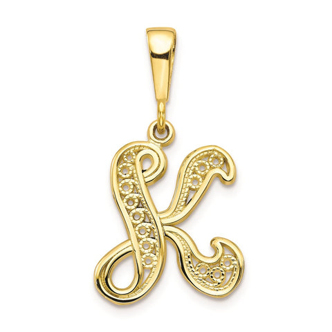 10k Initial K Pendant-WBC-10C242/K