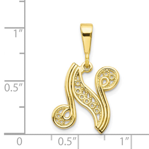 10k Initial N Pendant-WBC-10C242/N