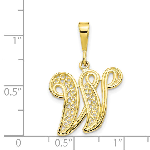 10k Initial W Pendant-WBC-10C242/W