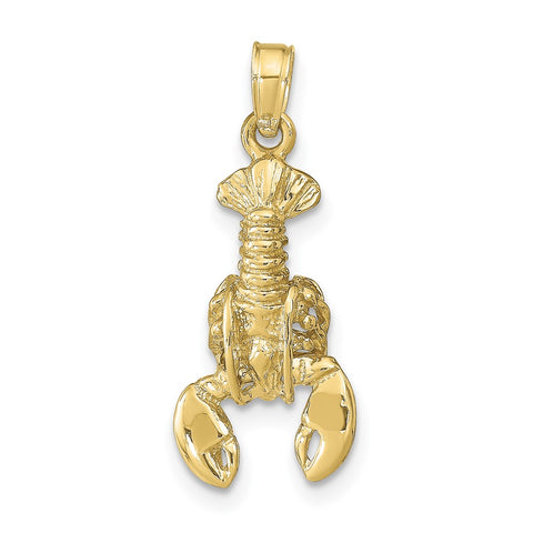 10k 3-D Moveable Lobster Pendant-WBC-10C2515