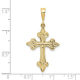 10k Fleur de Lis Cross Pendant-WBC-10C2712