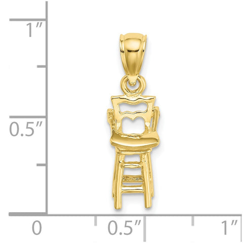 10k Baby Highchair Charm-WBC-10C2826