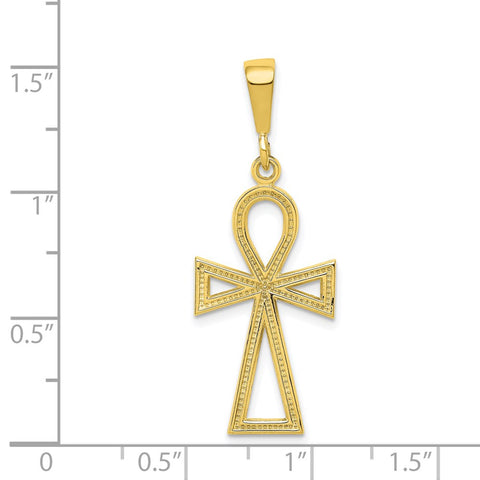 10K Ankh Cross Charm-WBC-10C290
