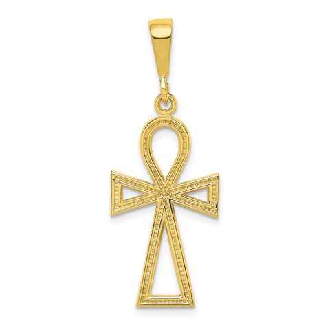 10K Ankh Cross Charm-WBC-10C290
