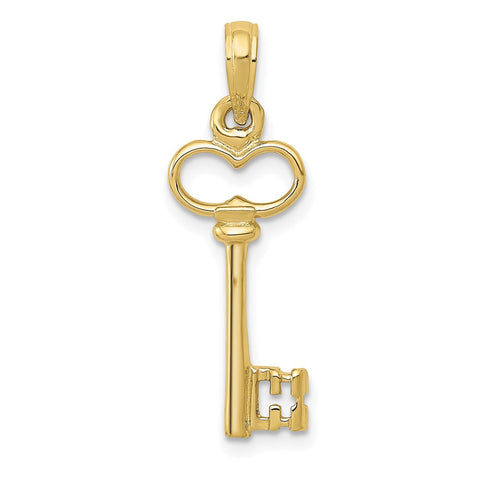 10K Polished 3-D Key Charm-WBC-10C2940