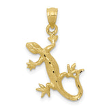 10k Diamond-Cut Lizard Pendant-WBC-10C3048