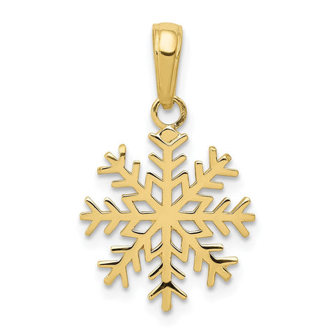 10k Snowflake Pendant-WBC-10C3062