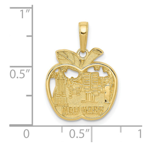 10k New York City Skyline in Apple Pendant-WBC-10C3076