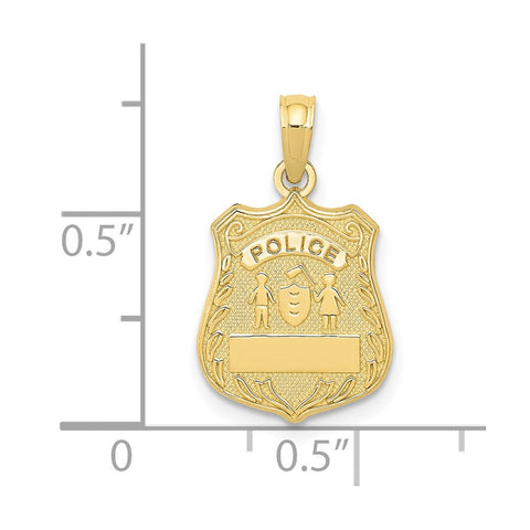 10k Police Badge Pendant-WBC-10C3099