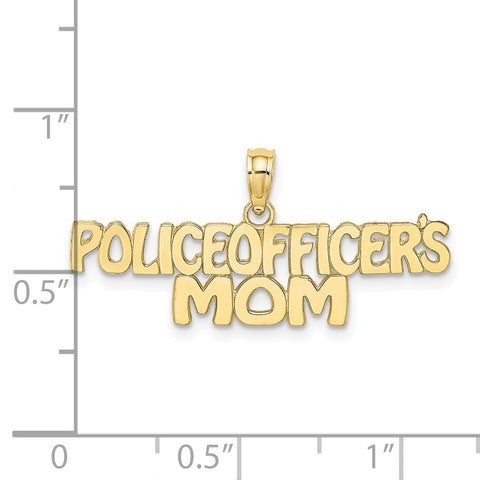 10k POLICE OFFICER'S MOM Charm-WBC-10C3100