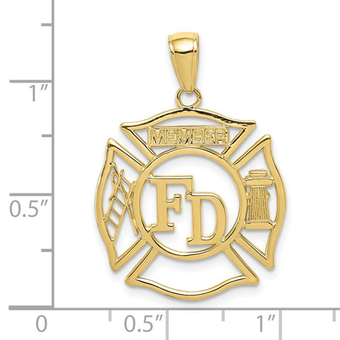 10k FD MEMBER in Shield Pendant-WBC-10C3105